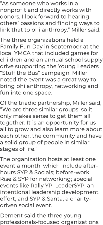 “As someone who works in a nonprofit and directly works with donors, I look forward to hearing others’ passions and f...