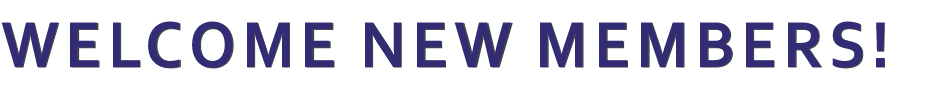 Welcome new members!
