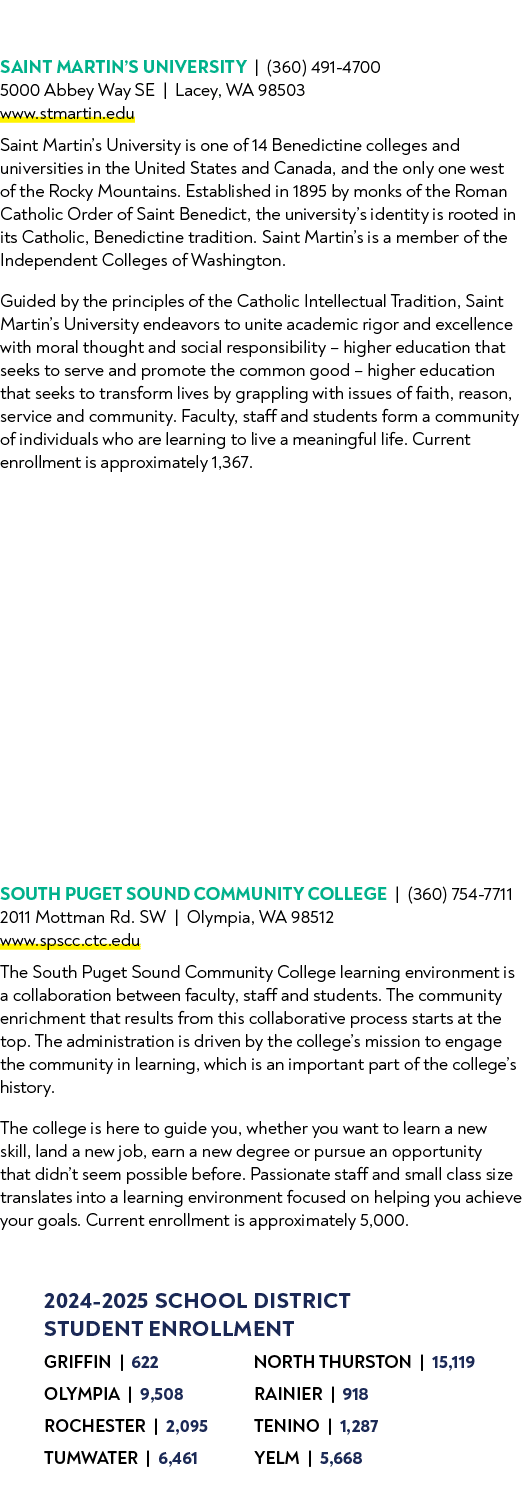 Saint Martin’s University | (360) 491 4700 5000 Abbey Way SE | Lacey, WA 98503 www.stmartin.edu Saint Martin’s Univer...