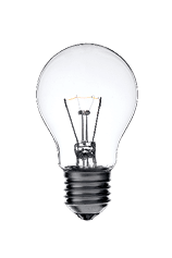 Glowing light bulb