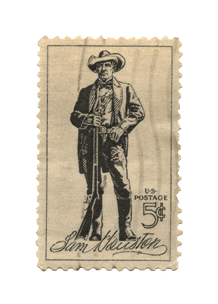 old postage stamp from USA five cent