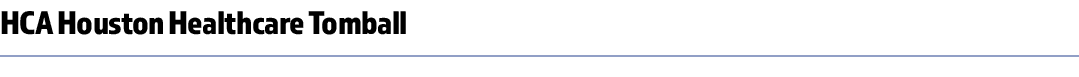 HCA Houston Healthcare Tomball