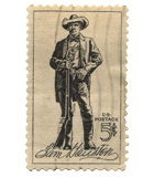 old postage stamp from USA five cent