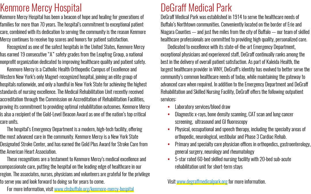 Kenmore Mercy Hospital Kenmore Mercy Hospital has been a beacon of hope and healing for generations of families for m...