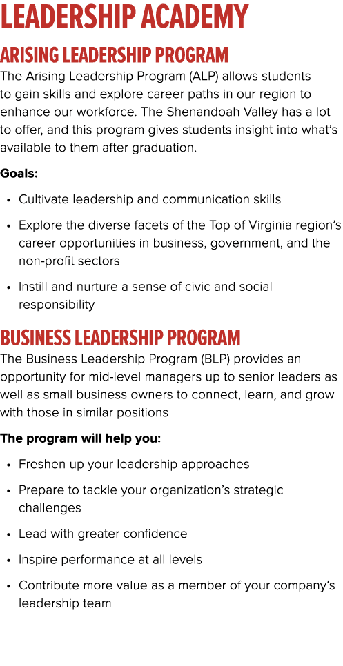 Leadership Academy Arising Leadership Program The Arising Leadership Program (ALP) allows students to gain skills and...