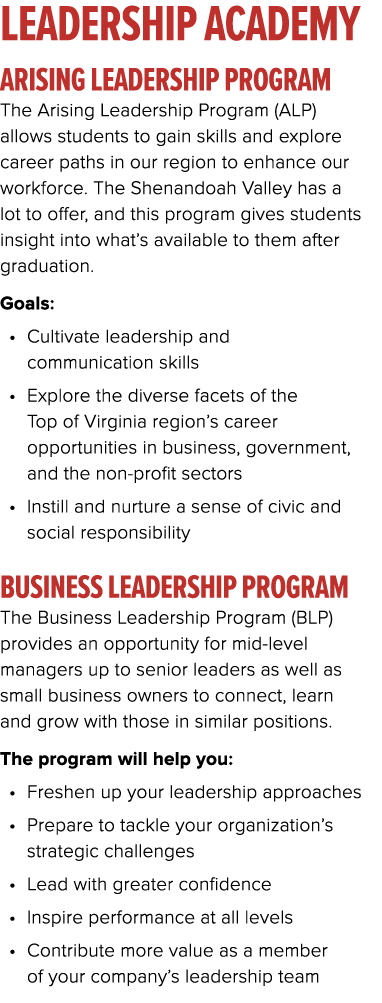 Leadership Academy Arising Leadership Program The Arising Leadership Program (ALP) allows students to gain skills and...