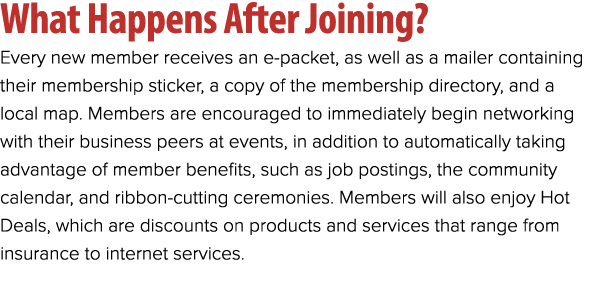 What Happens After Joining? Every new member receives an e packet, as well as a mailer containing their membership st...