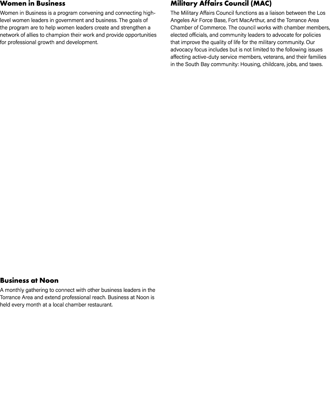 Women in Business Women in Business is a program convening and connecting high level women leaders in government and ...
