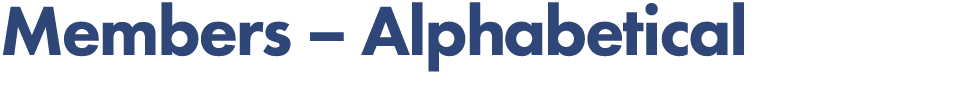 Members – Alphabetical