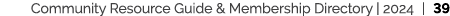 Community Resource Guide & Membership Directory | 2024 | 39