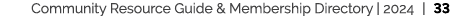 Community Resource Guide & Membership Directory | 2024 | 33