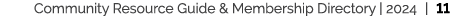 Community Resource Guide & Membership Directory | 2024 | 11