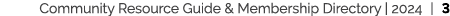 Community Resource Guide & Membership Directory | 2024 | 3