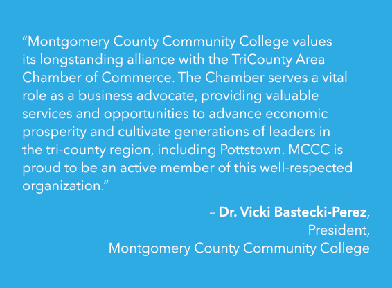 “Montgomery County Community College values its longstanding alliance with the TriCounty Area Chamber of Commerce. Th...