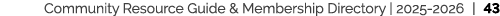 Community Resource Guide & Membership Directory | 2025 2026 | 43