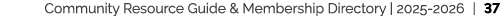 Community Resource Guide & Membership Directory | 2025 2026 | 37