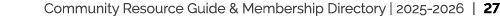 Community Resource Guide & Membership Directory | 2025 2026 | 27
