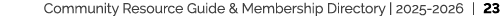 Community Resource Guide & Membership Directory | 2025 2026 | 23