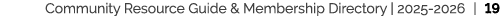 Community Resource Guide & Membership Directory | 2025 2026 | 19