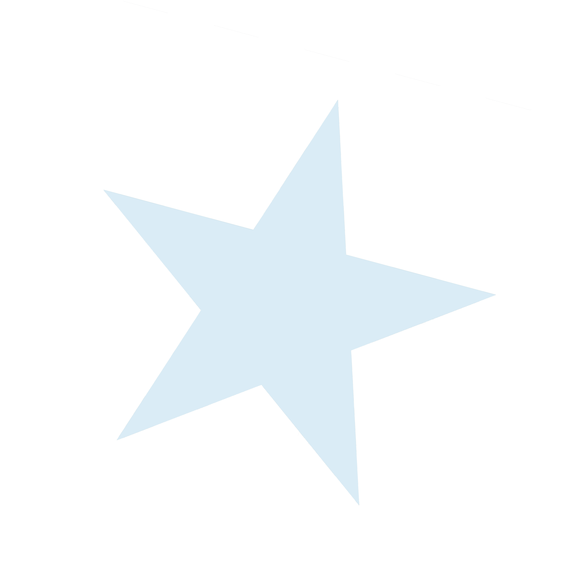 A blue star with a white outline. AI generated content