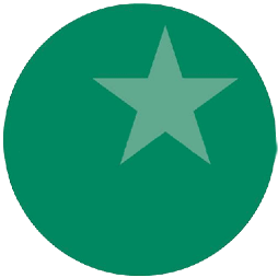 A green circle with a white star in the middle and the word recognition written in white letters. AI generated content