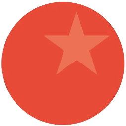 A red circle with a white star in the center and the word “Resources" written in white. AI generated content