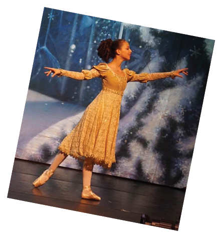 A woman in a yellow dress is performing on stage. AI generated content