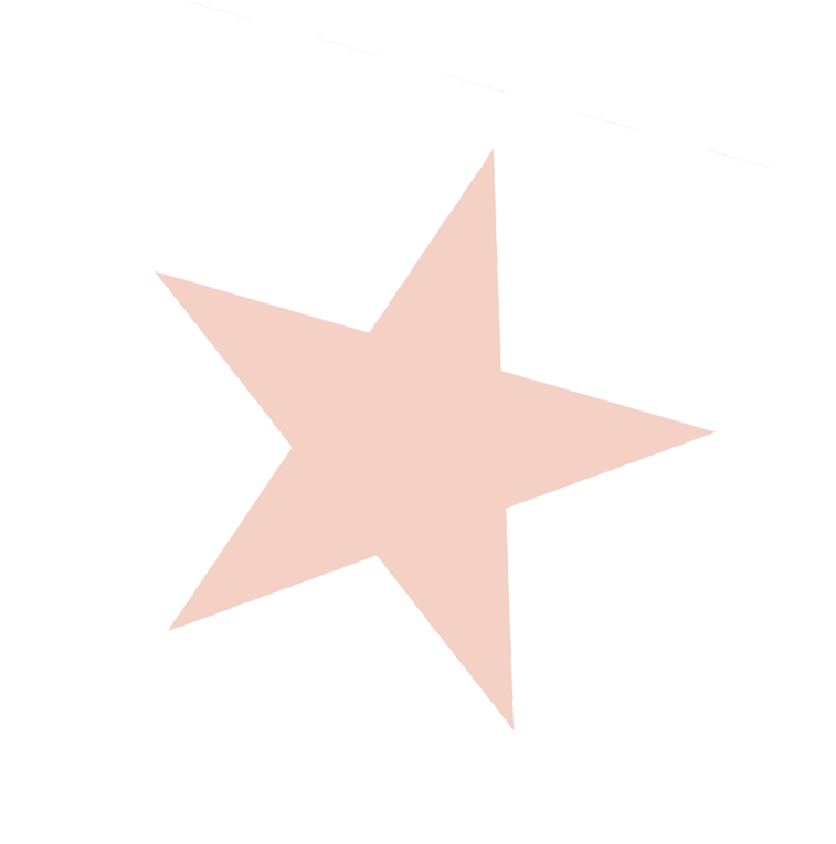 A white star with a pink outline. AI generated content