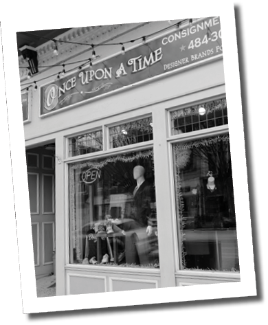 A storefront with a mannequin wearing a dress. AI generated content