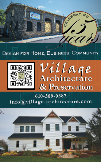 A flyer for Village Architecture & Preservation. AI generated content
