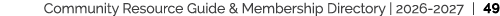 Community Resource Guide & Membership Directory | 2026 2027 | 49