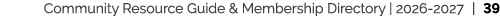 Community Resource Guide & Membership Directory | 2026 2027 | 39