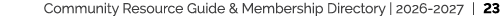 Community Resource Guide & Membership Directory | 2026 2027 | 23