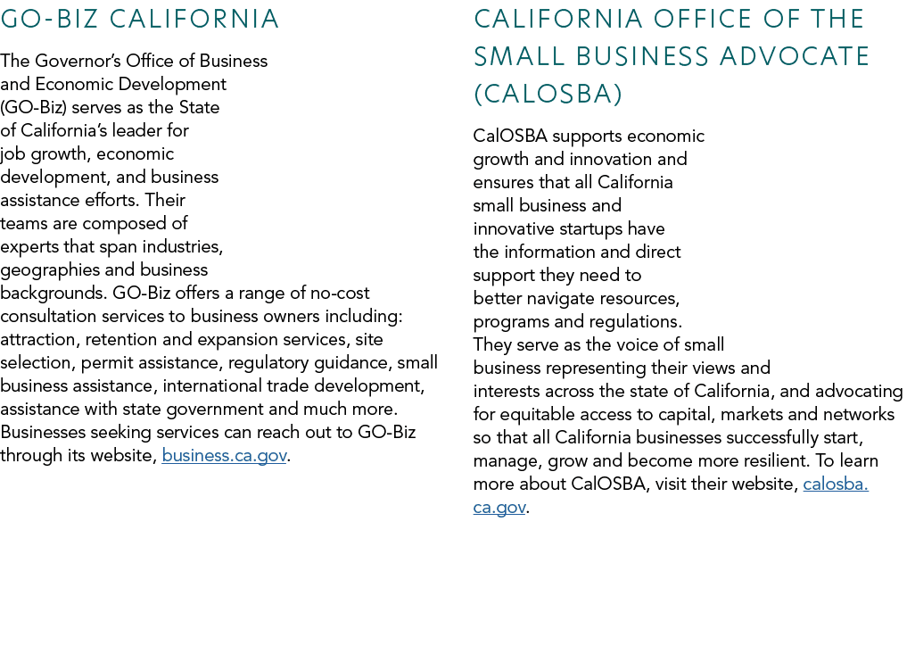 GO-BIZ California The Governor s Office of Business and Economic Development (GO-Biz) serves as the State of Californ   