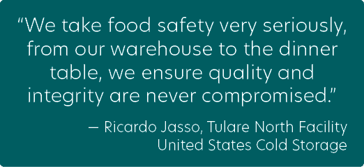 “We take food safety very seriously, from our warehouse to the dinner table, we ensure quality and integrity are neve...