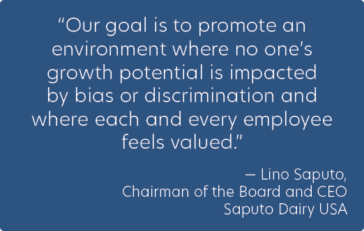 “Our goal is to promote an environment where no one’s growth potential is impacted by bias or discrimination and wher...