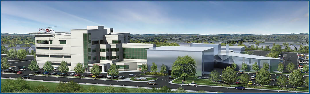 A large building with a green roof is surrounded by trees. AI generated content