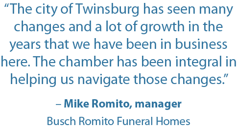 “The city of Twinsburg has seen many changes and a lot of growth in the years that we have been in business here. The...