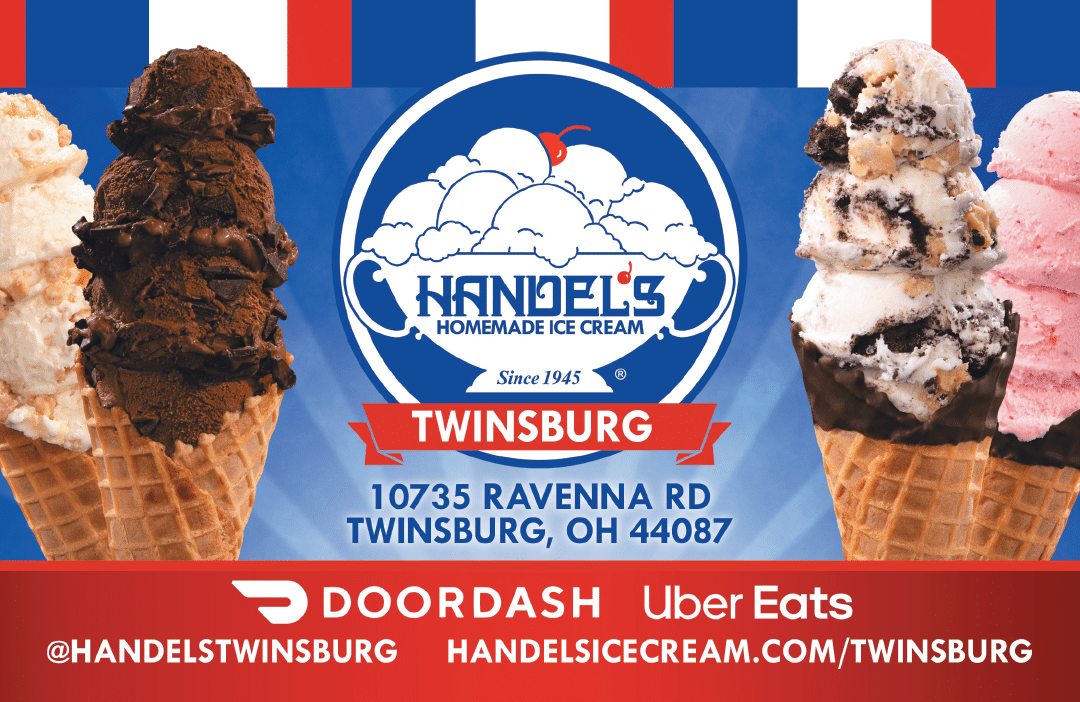 A 7 x 4.67 inch container of Handel's ice cream twinburg. Description generated by AI