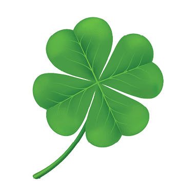 A green four leaf clover. Description generated by AI