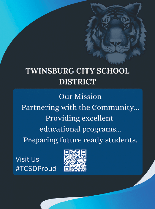 A poster for Twinsburg City Schools. Description generated by AI