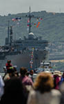 USS Emory S. Lane Naval ship docks at Mare Island for the 1st time since 1993 on 5-31-2018 in Vallejo Ca.