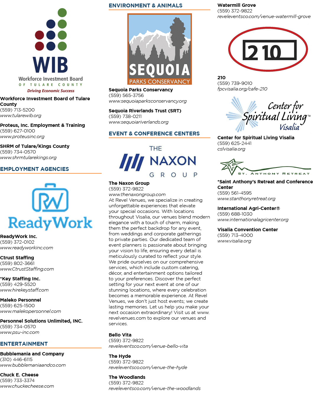 Workforce Invest￼ment Board of Tulare County (559) 713 5200 www.tularewib.org Proteus, Inc. Employment & Training (55...