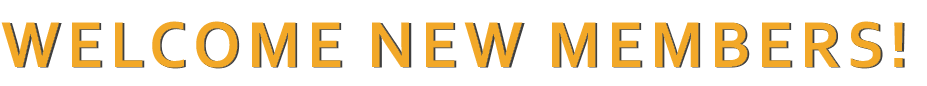 Welcome new members!