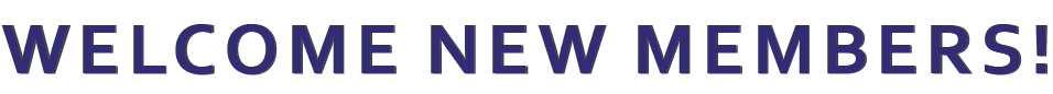 Welcome new members!