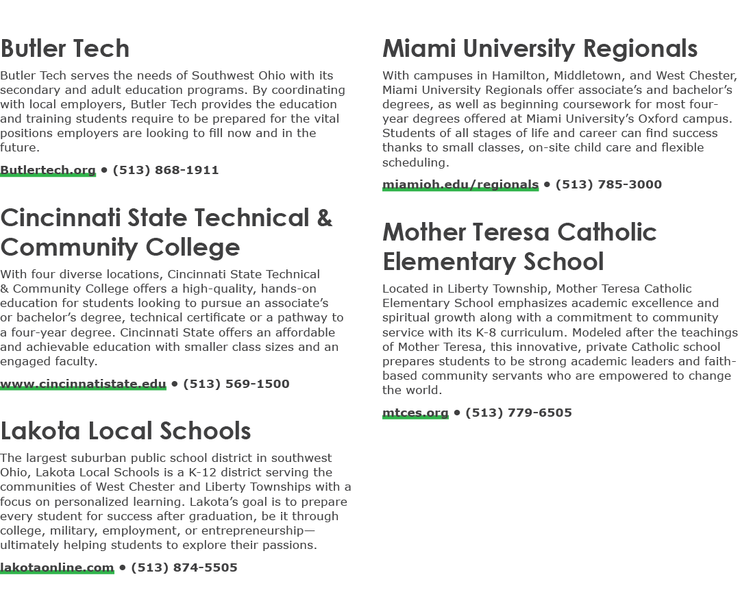 Butler Tech Butler Tech serves the needs of Southwest Ohio with its secondary and adult education programs. By coordi...