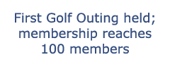 First Golf Outing held; membership reaches 100 members