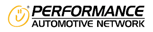 A yellow and black logo for Performance Automotive Network. Description generated by AI