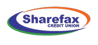 A logo for ShareFax Credit Union. Description generated by AI