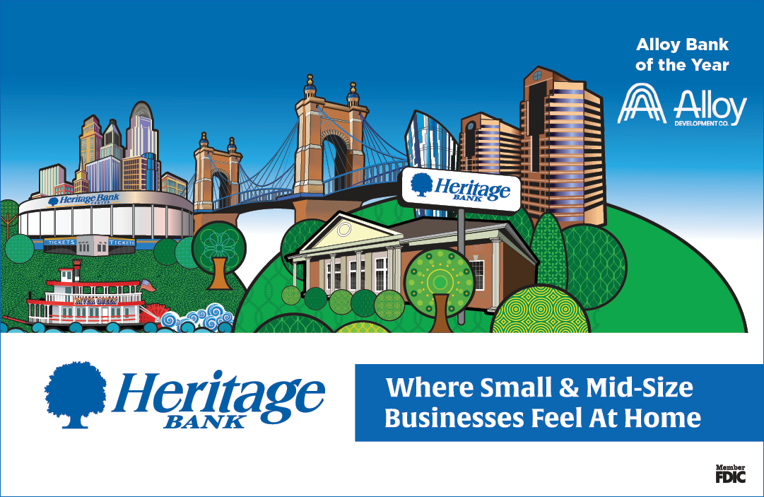 A Heritage Bank sign. Description generated by AI